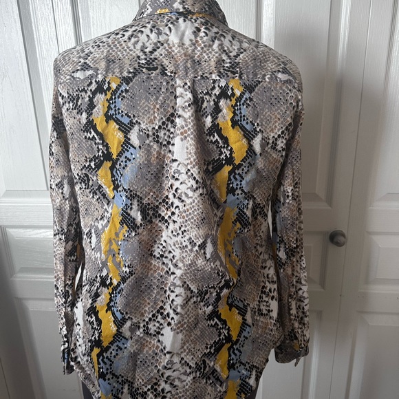 Brax Feel Good snakeskin button up long sleeve shirt - Picture 9 of 12